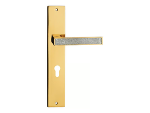 ZEN MESH - Chromed brass door handle with Swarovski® Crystals on back plate _ LINEA CALI'